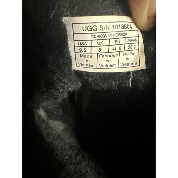 RARE UGG REYKIR BLACK WATERPROOF COLD WEATHER DRAWSTRING FUR WOMEN'S SIZE US9.5 - Picture 7 of 9